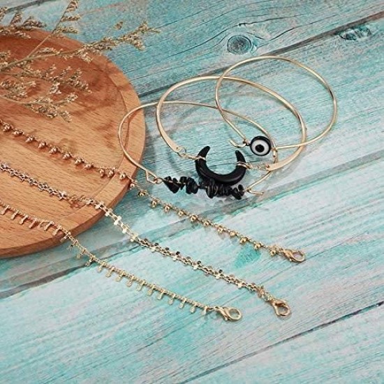 Layered Bracelet Set Assorted Beaded Bracelet Multiple Charm Pendent Stackable Wrap Bangle Rose Quartz Bracelet Links Adjustable Friendship Gift Layered Bracelet Set Assorted Beaded Bracelet Multiple Charm Pendent Stackable Wrap Bangle Rose Quartz Bracelet Links Adjustable Friendship Gift